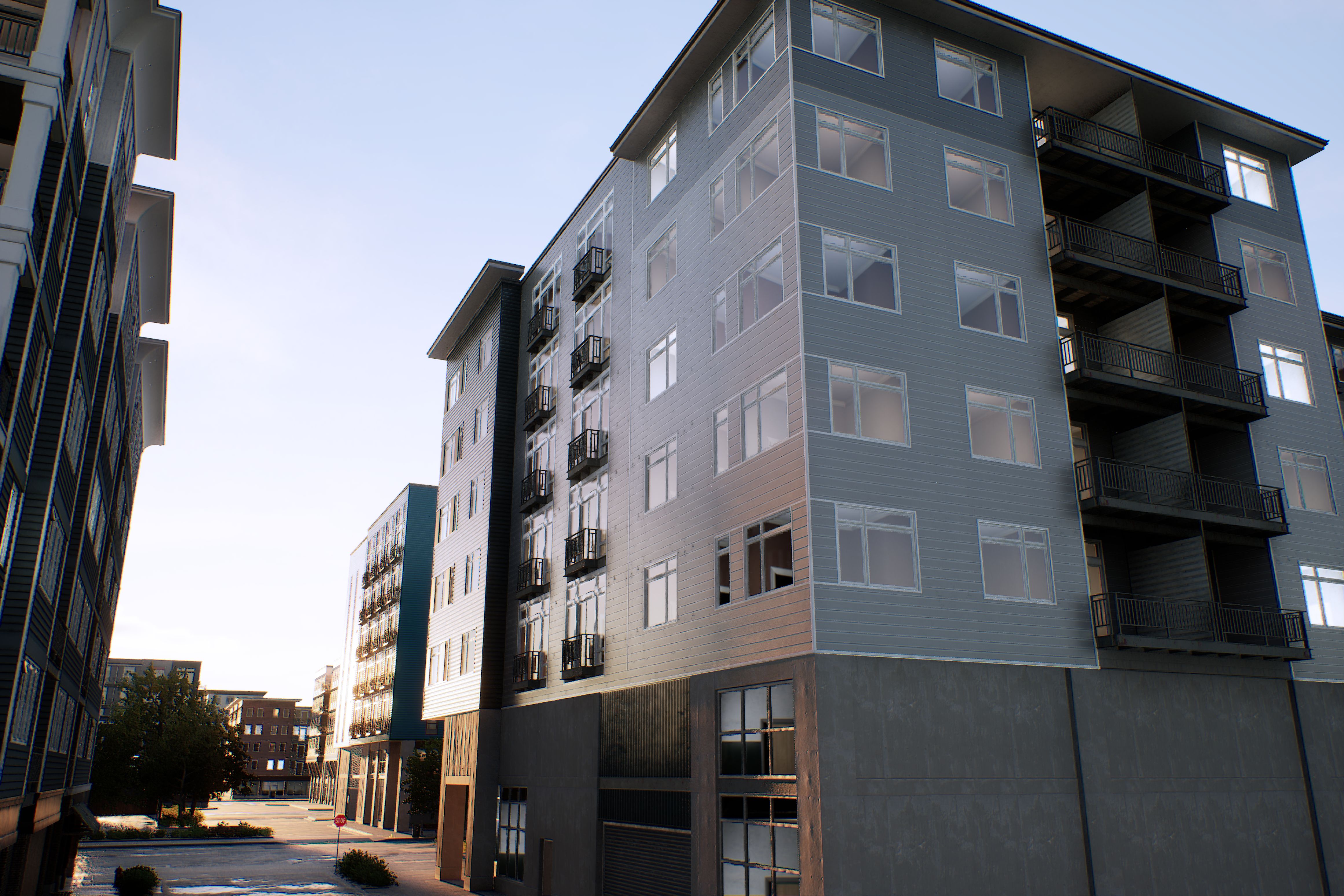 Luxury villa architectural rendering